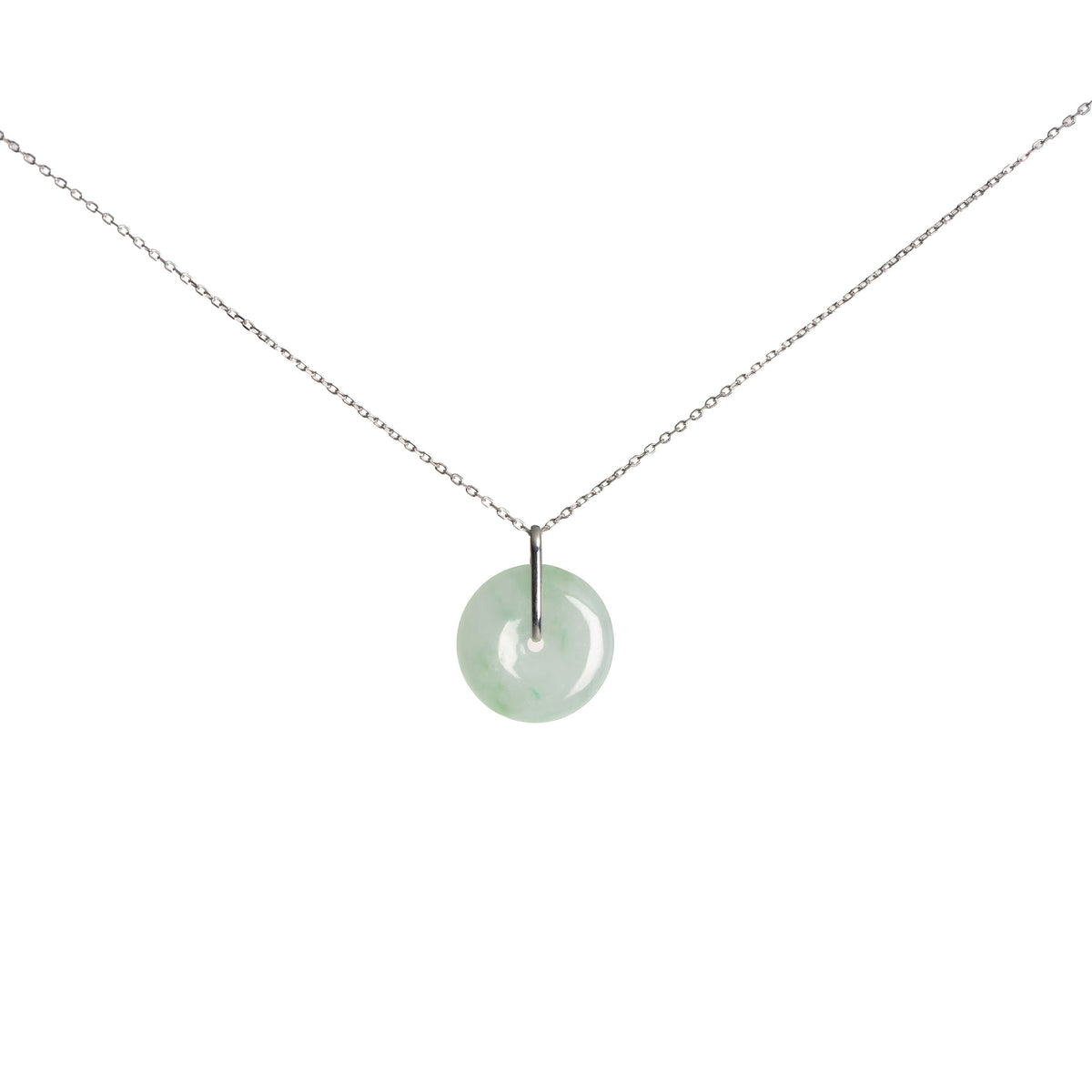 Kandy Disc Sleek Jade Pendant - Light Green