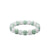 Light Green and White Jadeite Jade Bead Bracelet - 9mm