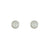 Luna – Minimalist White Jade Round Stud Earrings in Sterling Silver