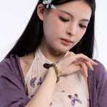 The Classic Bracelet with Mixed Olive Green Burmese Jade