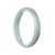 Real Grade A White Burma Jade Bracelet - 57mm Half Moon