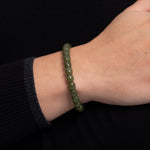 The Classic Barrel Bracelet with Olive Green Hetian Nephrite Jade