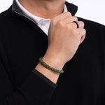 The Classic Barrel Bracelet with Olive Green Hetian Nephrite Jade
