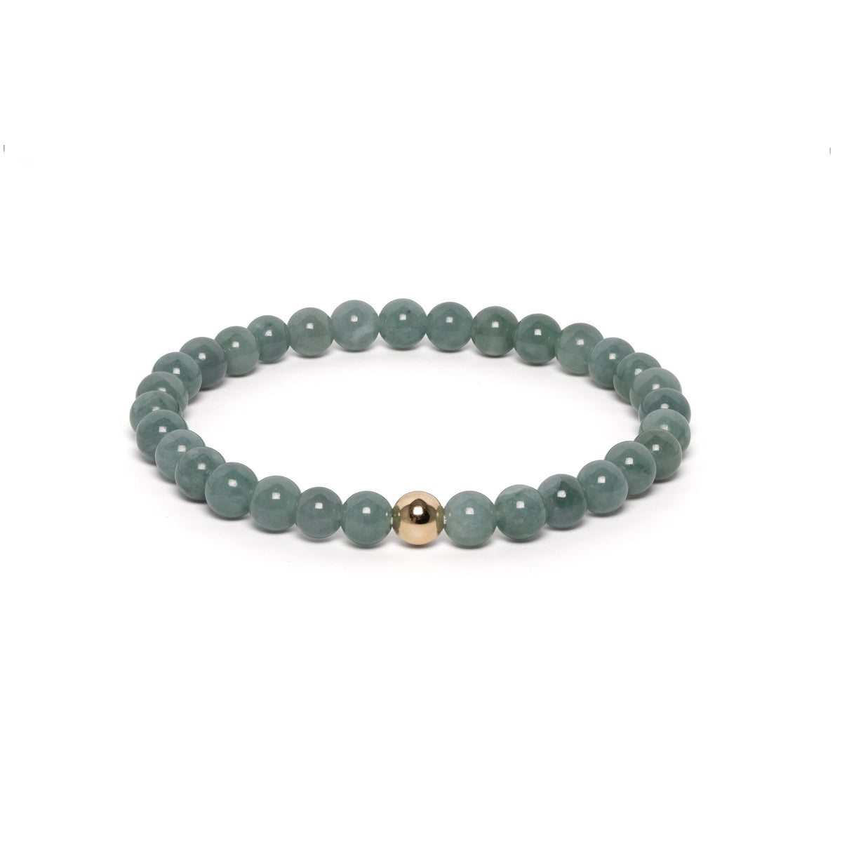 The Solitaire Bracelet with Sea Green Guatemalan Jadeite