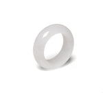 Tranquiliti Ring in White Burmese Jade