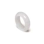 Tranquiliti Ring in White Burmese Jade