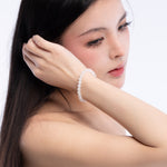 The Classic Bracelet with Pure White Nephrite Jade