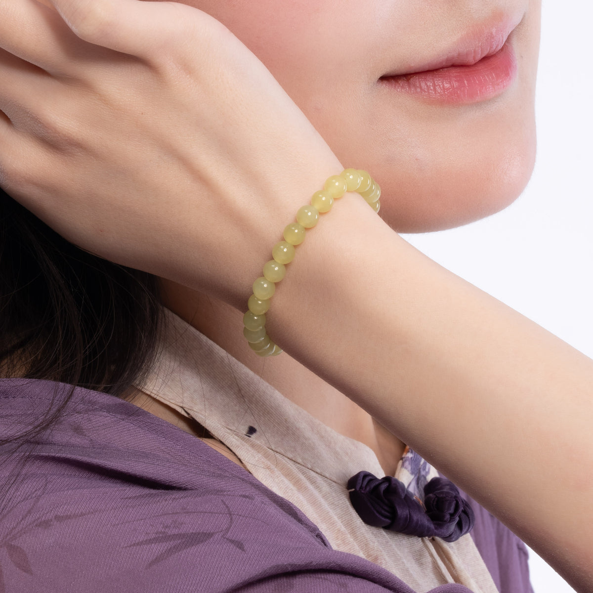 The Classic Bracelet with Yellow Nephrite Jade
