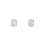 Celestial Jade Studs - Oval Mutton Fat Jade Stud Earrings