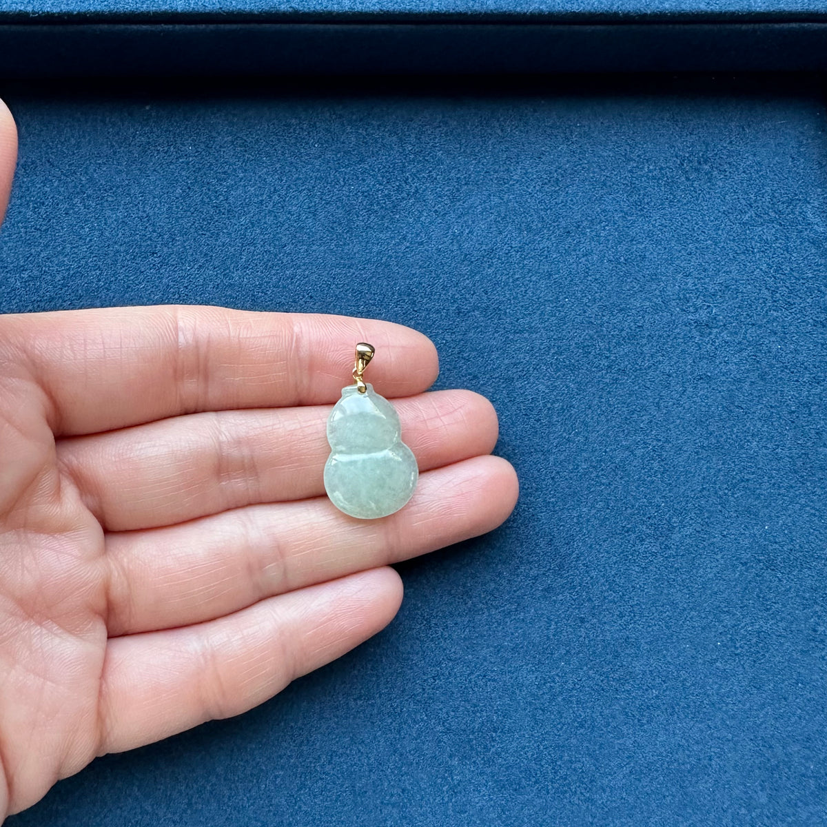 Green Hulu Jade Pendant - Natural Burmese Jadeite