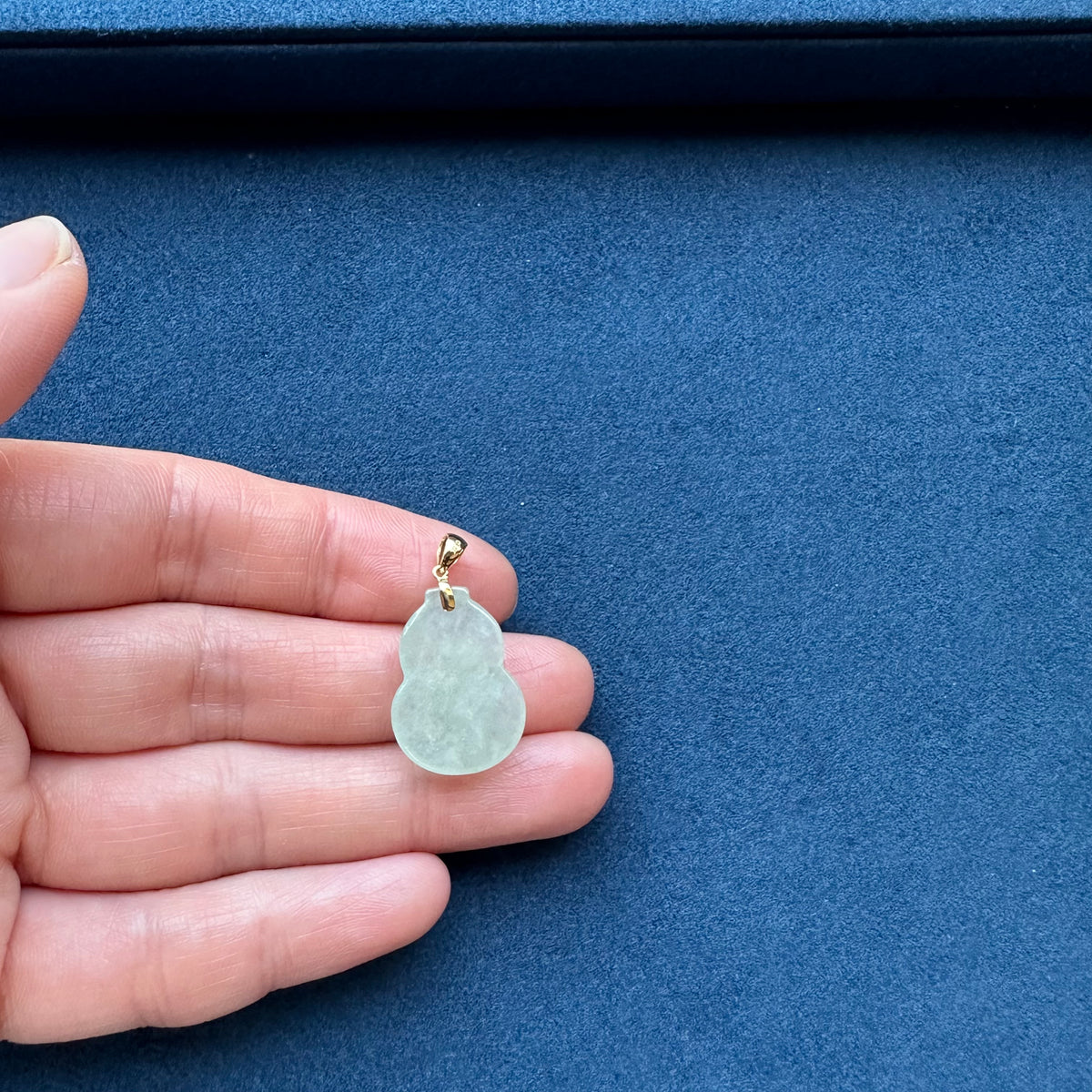 Green Hulu Jade Pendant - Natural Burmese Jadeite