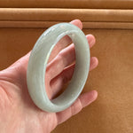 Certified Grade A Light Green Jadeite Bangle - 58mm Half Moon