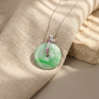Jade Pi Disc Pendants