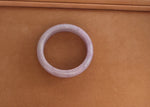 Genuine Natural Light Lavender Jadeite Jade Bangle Bracelet - 60mm Half Moon