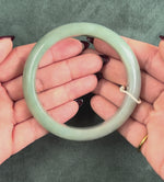 Authentic Type A Green Jadeite Bracelet - 59mm Half Moon