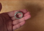 Certified Light Grey Jade Ring- Size U