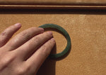 Authentic Type A Green Jadeite Bangle Bracelet - 54mm Oval