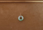 18K Rose Gold Light Green Jade Donut Pendant - Birdie