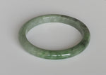 Real Grade A Green Jadeite Bangle - 58mm Semi Round