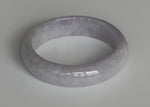 Real Untreated Lavender Traditional Jade Bracelet - 55mm Half Moon