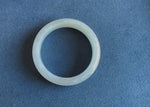 Genuine Grade A White Burmese Jade Bracelet - 57mm Half Moon