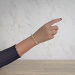 Golden Petal Jade Bracelet with 999 Pure Gold Flower