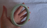 Genuine Natural Light Green Jadeite Bracelet - 83mm Half Moon