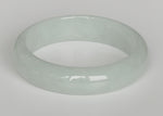 Authentic Grade A Light Green Burma Jade Bracelet - 58mm Half Moon