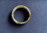 Natural Greyish White with Green Burma Jade Bangle - 59mm Half Moon