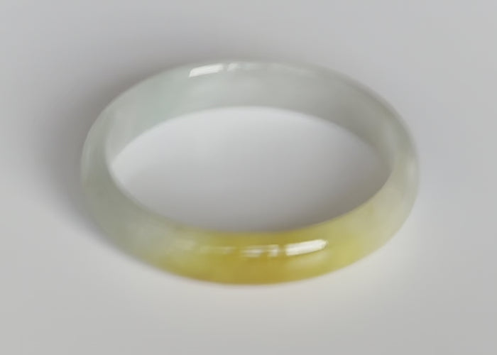 Authentic Type A Pale green with yellow Jadeite Jade Bracelet