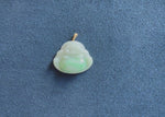 Gold Laughing Buddha Jade Pendant - 18K Yellow Gold