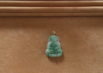 18K Yellow Gold & Diamonds GuanYin Jade Pendant