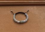 Lucky Jade Coin Bracelet with Dark Brown String - Jadeite Gift for Him or Her