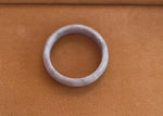 Real Type A Lavender Burma Jade Bangle Bracelet - 57mm Half Moon