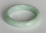Real Natural Apple Green Jade Bracelet - 58mm Half Moon