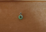 Petite Floral Jadeite Jade Donut Pendant