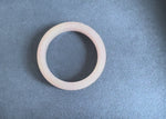 Authentic Grade A White Jade Bracelet - 55mm Half Moon