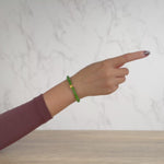 Evergreen Love Bracelet with Natural Jade and 24K Gold Heart