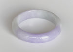 Genuine Grade A Green and Lavender Jade Bracelet - 55mm Half Moon