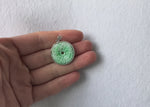 Carved Untretaed Jade Disc Pendant