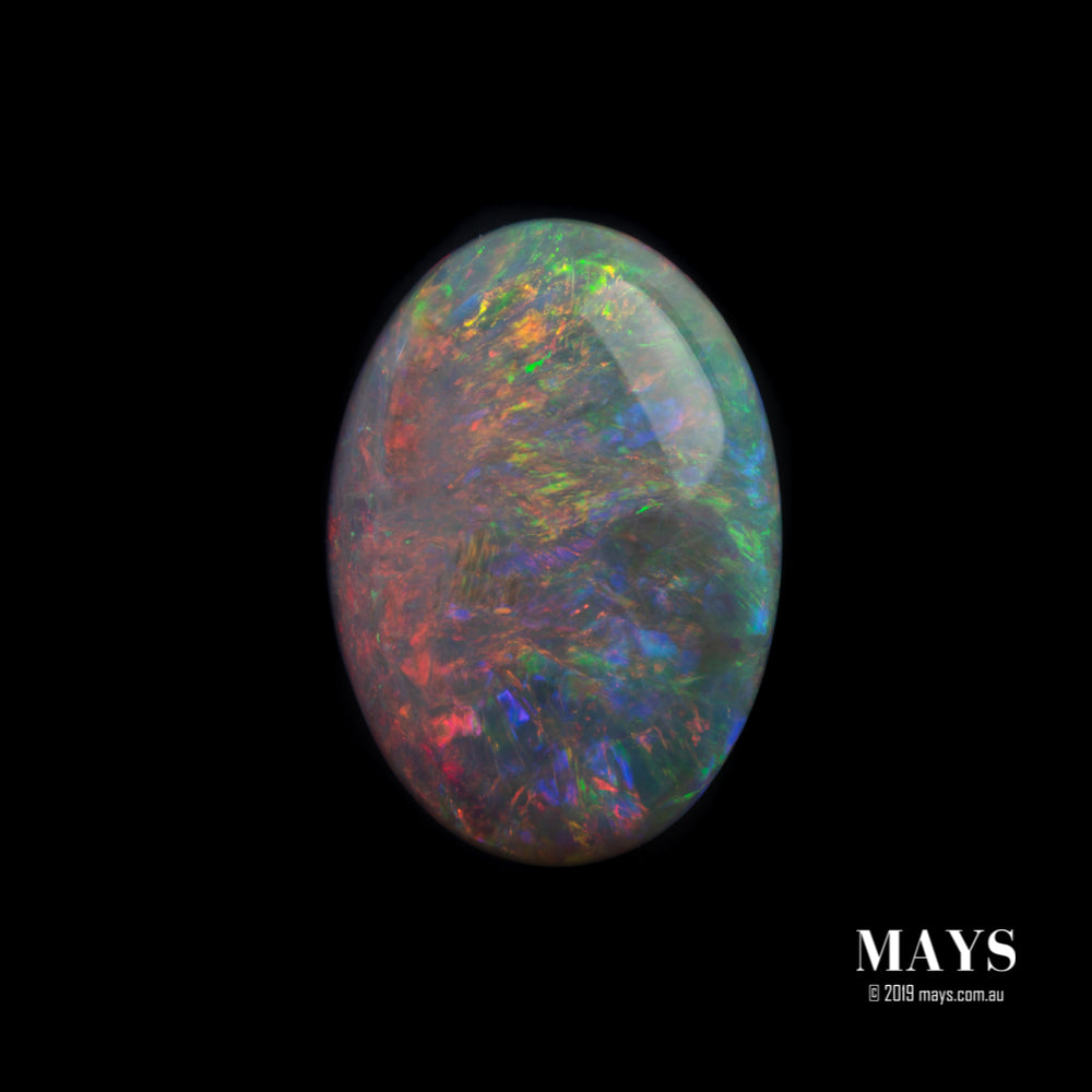 1.47ct Lighting Ridge Solid Opal Yellow Orange Flashes - MAYS