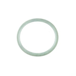 Certified Natural Very pale green Jadeite Bangle - 56mm Oval
