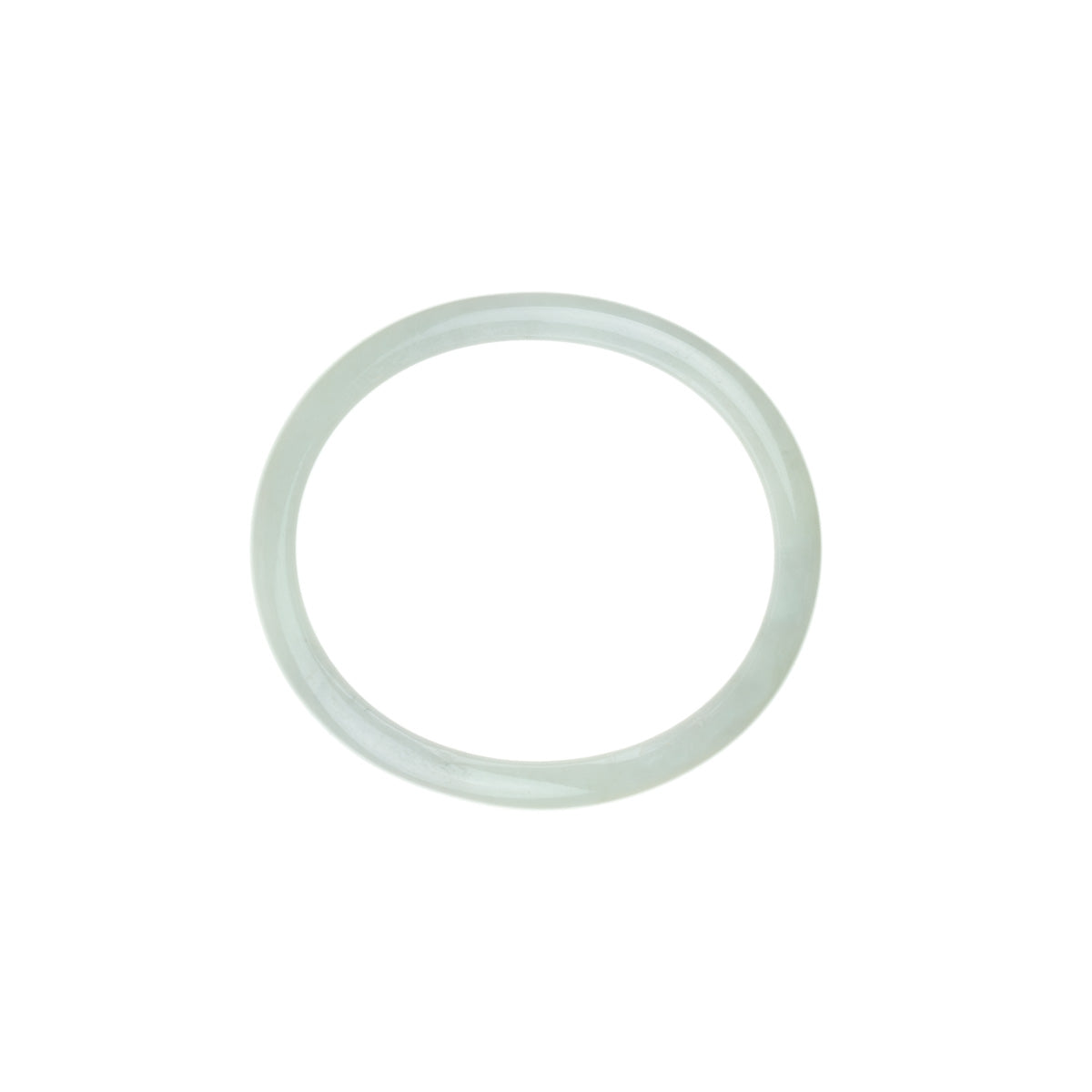 Real Grade A Pale Green with hints of Lavender Jade Bangle - 54mm Oval