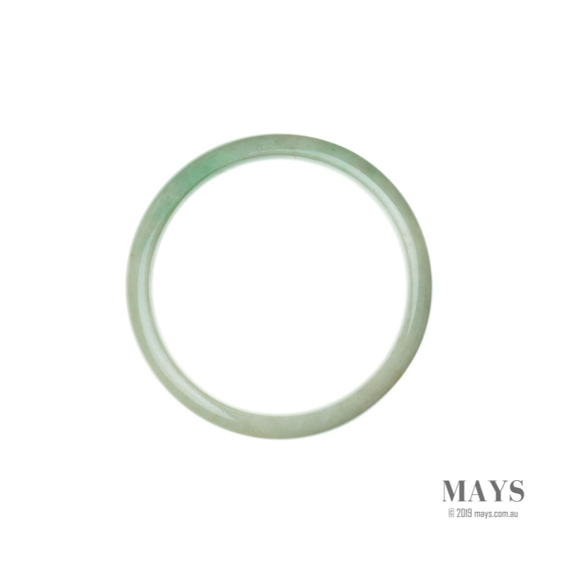 55mm Green Burmese Jadeite Jade Bangle Bracelet - MAYS