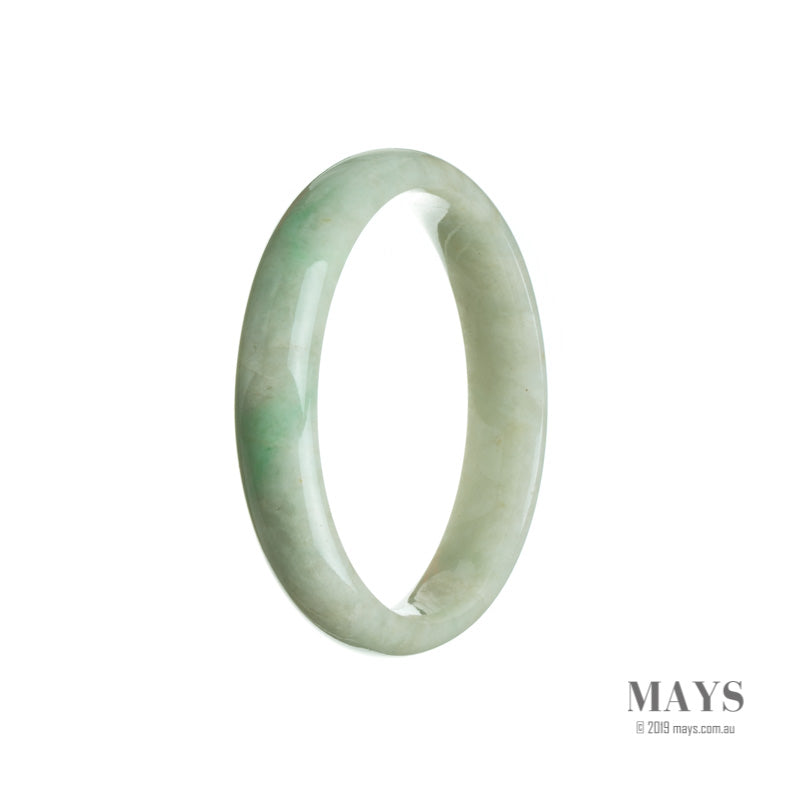 55mm Green Burmese Jadeite Jade Bangle Bracelet - MAYS