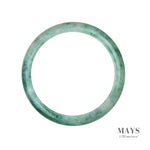 68mm Green Burmese Jadeite Jade Bangle Bracelet - MAYS