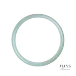 72mm Green, Lavender Burmese Jadeite Jade Bangle Bracelet - MAYS