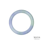 54mm Green, Lavender Burmese Jadeite Jade Bangle Bracelet - MAYS