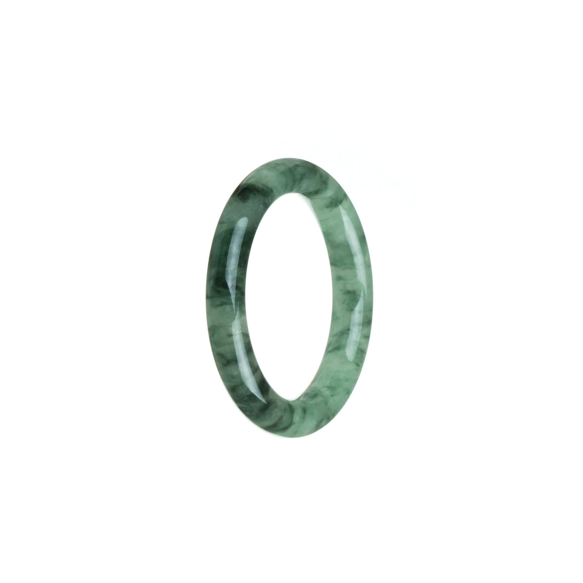 An elegant and delicate green jadeite bangle bracelet designed specifically for children. Crafted from genuine Grade A jadeite, this bracelet from MAYS is a timeless piece of jewelry that adds a touch of sophistication to any outfit.