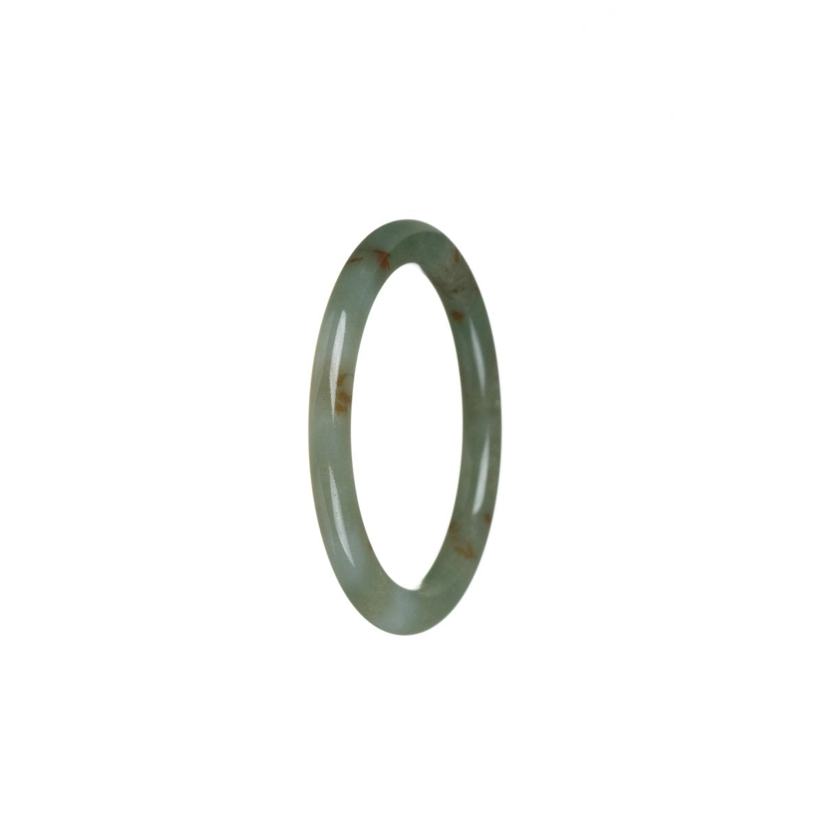 A close-up image of a small, vibrant green Burmese jade bangle bracelet designed for children. The bracelet features a smooth, polished surface, showcasing the natural beauty of the genuine Type A jade stone. It is a perfect accessory for young ones, adding a touch of elegance and sophistication to their outfit.